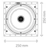 REVOX I82 Ηχείο τοίχου τετράγωνο με δέκτη IR - Μαύρο