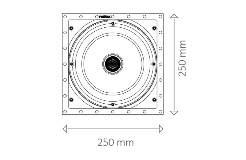 REVOX I82 Ηχείο τοίχου τετράγωνο - Μαύρο
