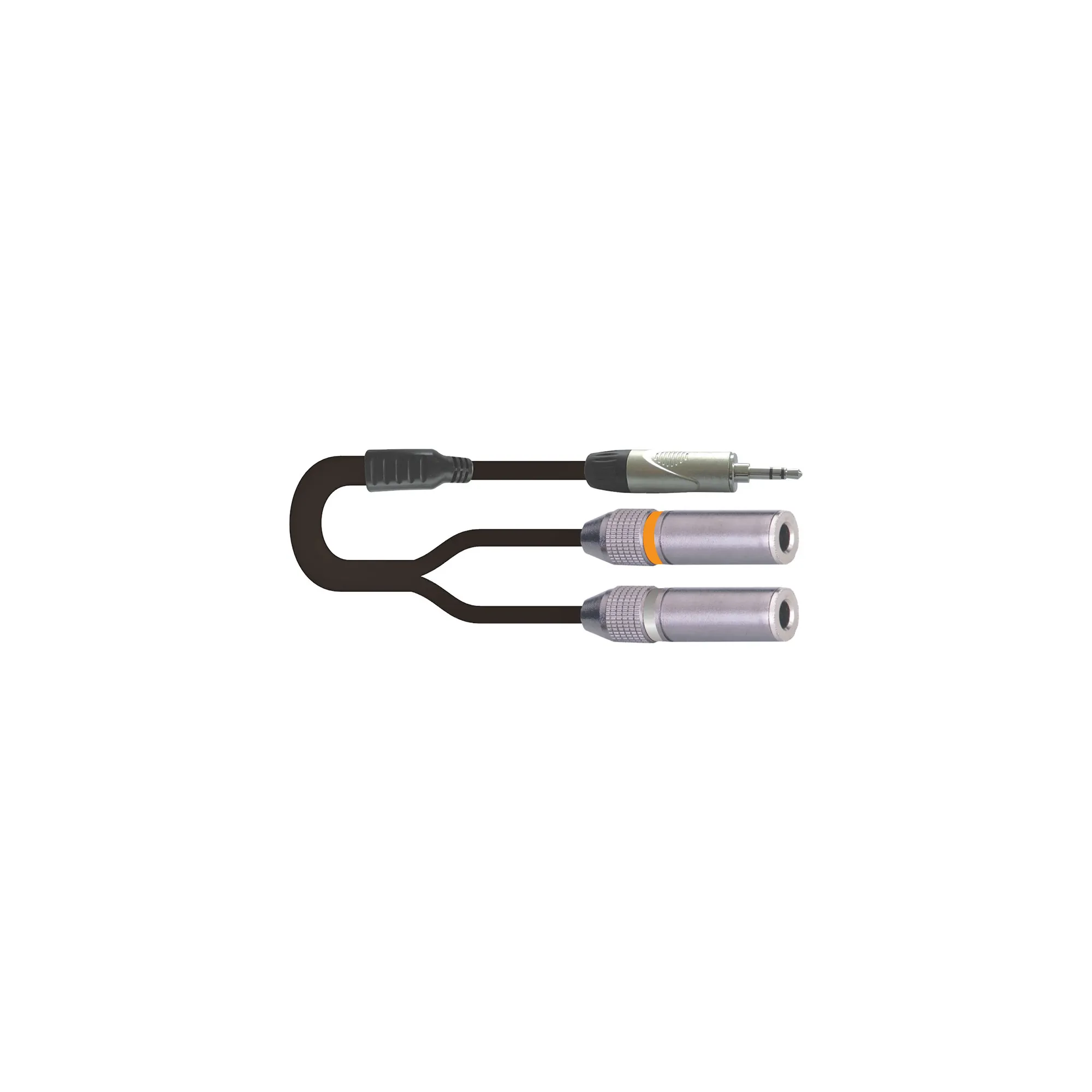 ONSEI ON-Y22210 Καλώδιο 2 x Jack 6.3mm Θηλυκά Σε 3.5mm Mini Jack Αρσενικό Stereo 1m