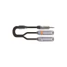ONSEI ON-Y22210 Καλώδιο 2 x Jack 6.3mm Θηλυκά Σε 3.5mm Mini Jack Αρσενικό Stereo 1m
