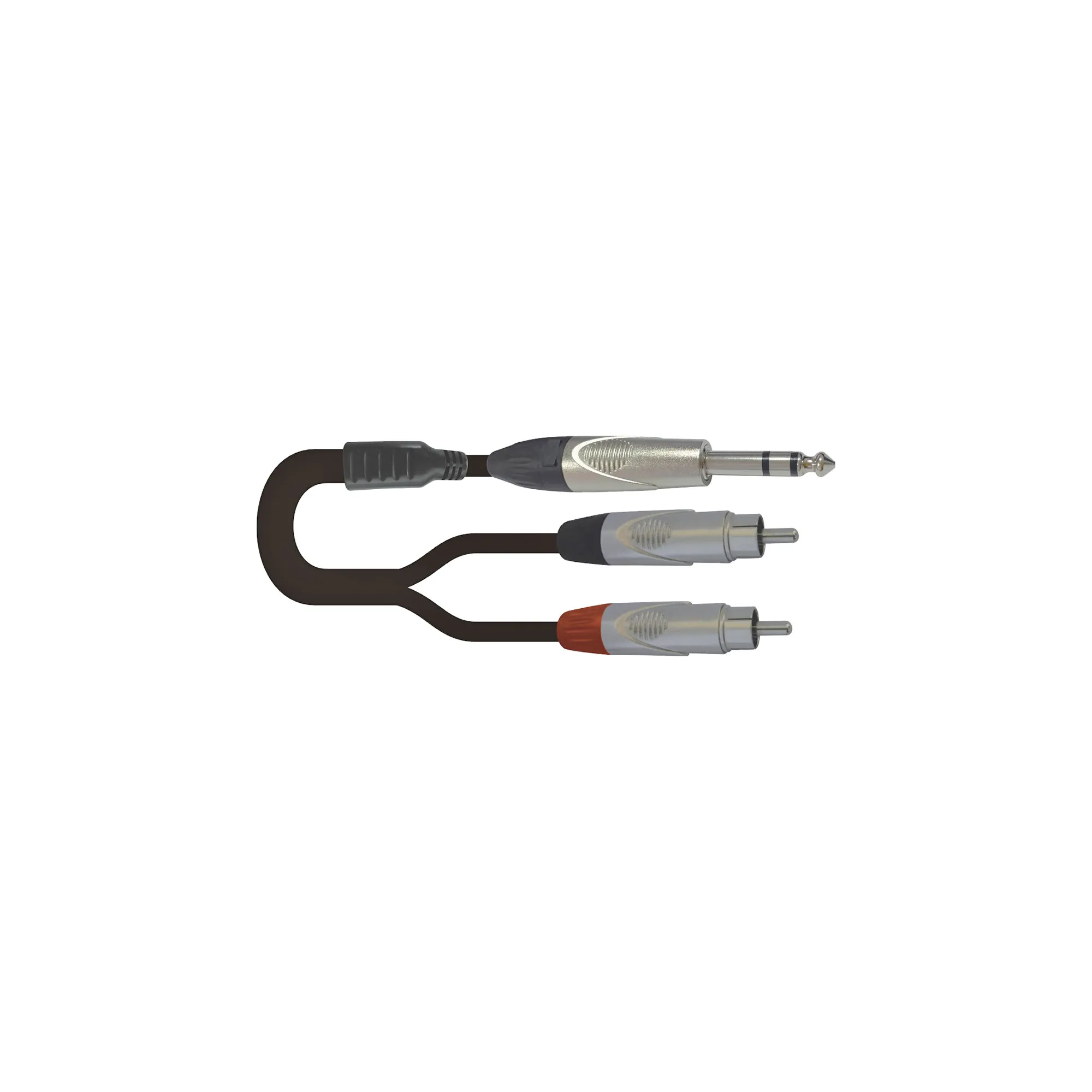 Onsei ON-Y31110 Audio Cable 2 x RCA male - 6.3mm Jack Αρσενικό Stereo, 1m
