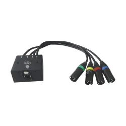 Onsei ON-DSS3P21 Cable Female RJ45 to 4 x DMX 3 pin XLR male 1m