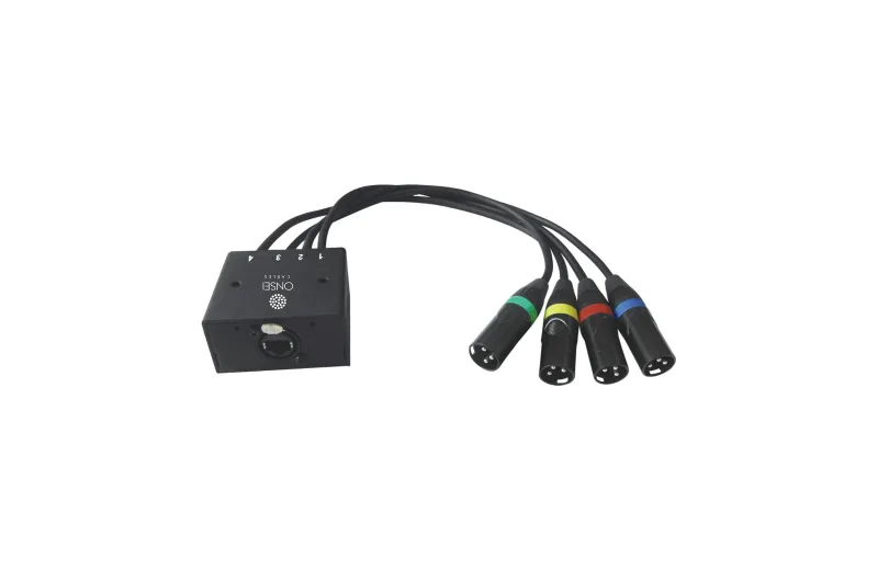 Onsei ON-DSS3P21 Καλώδιο DMX Θηλυκό RJ45 σε 4 αρσενικά 3-pin XLR 1m