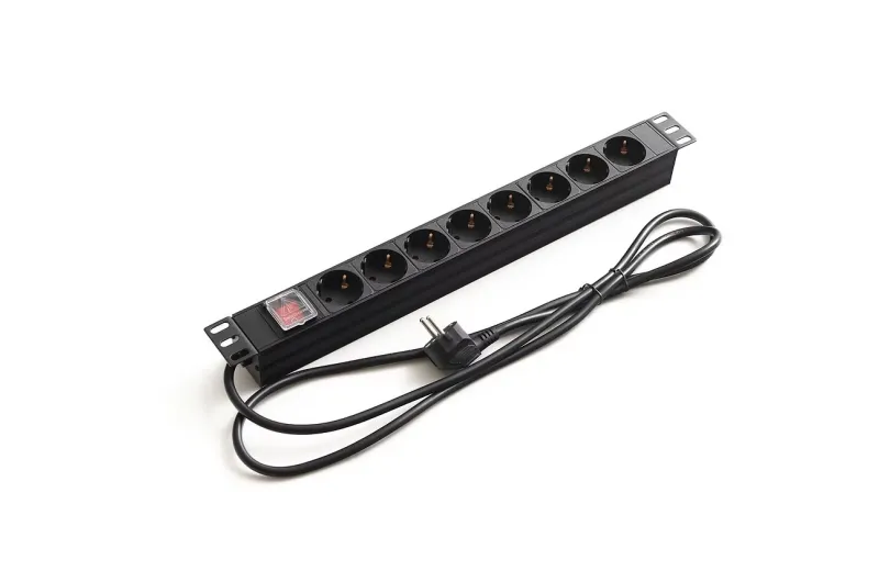 Power Strip With Switch (8 SCHUKO Sockets)