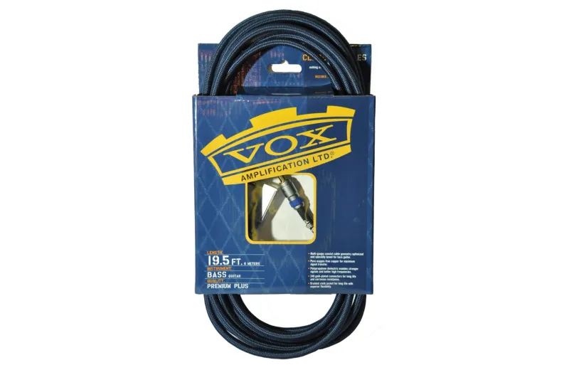 Vox Vbc-19Bl Bass Cable 6M Angled Blue