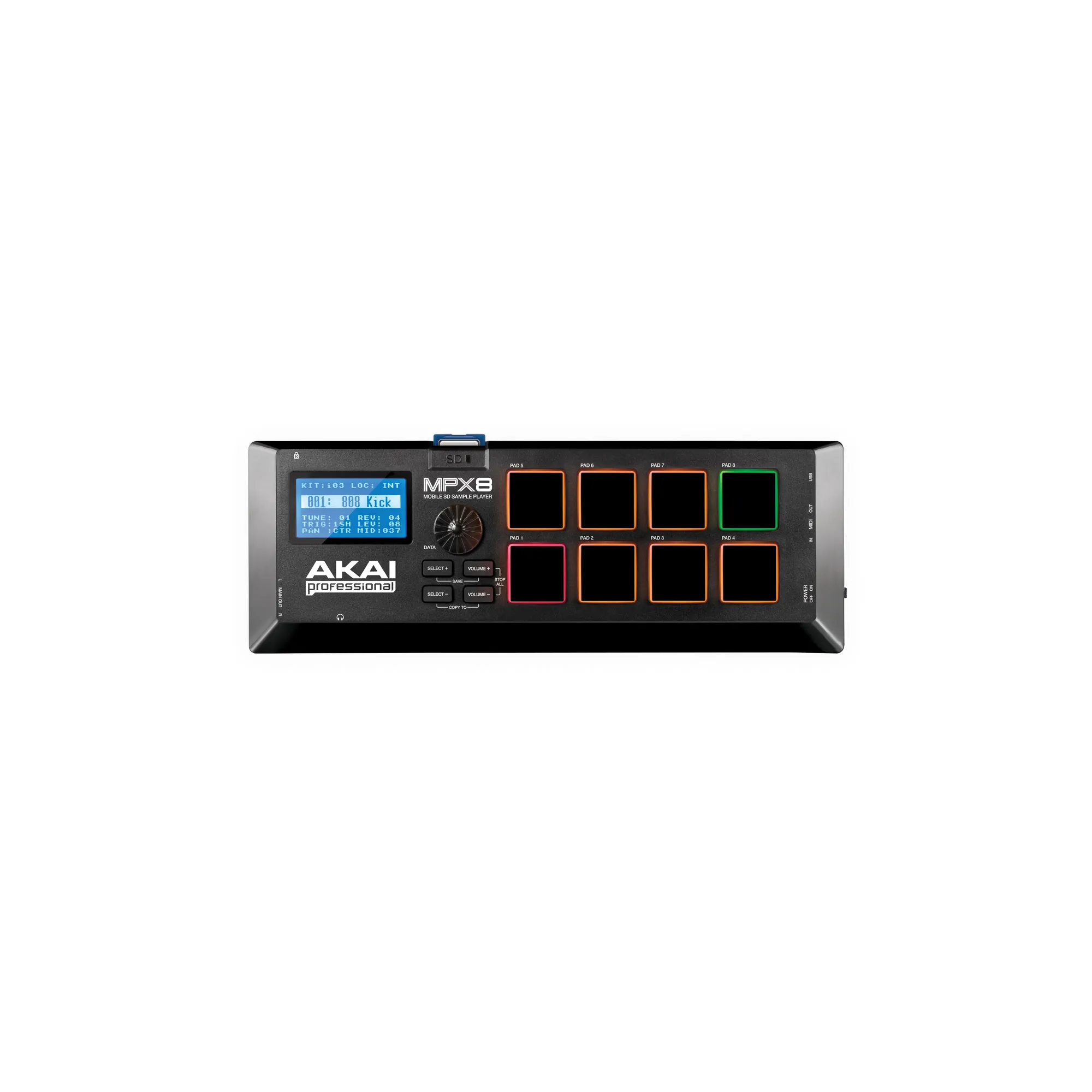 Akai MPX-8 Mobile SD Sampler - Pad Controller