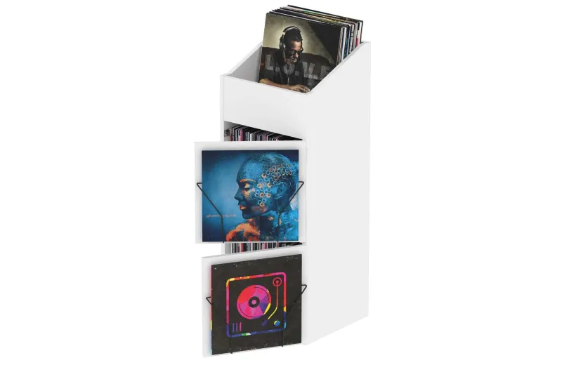 Glorious Record Box Display Door White