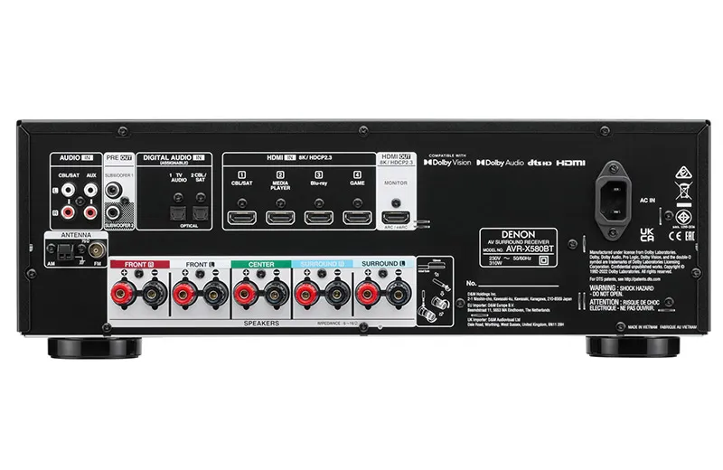 Denon AVR-X580BT Ενισχυτής Home Cinema 5.2 8K