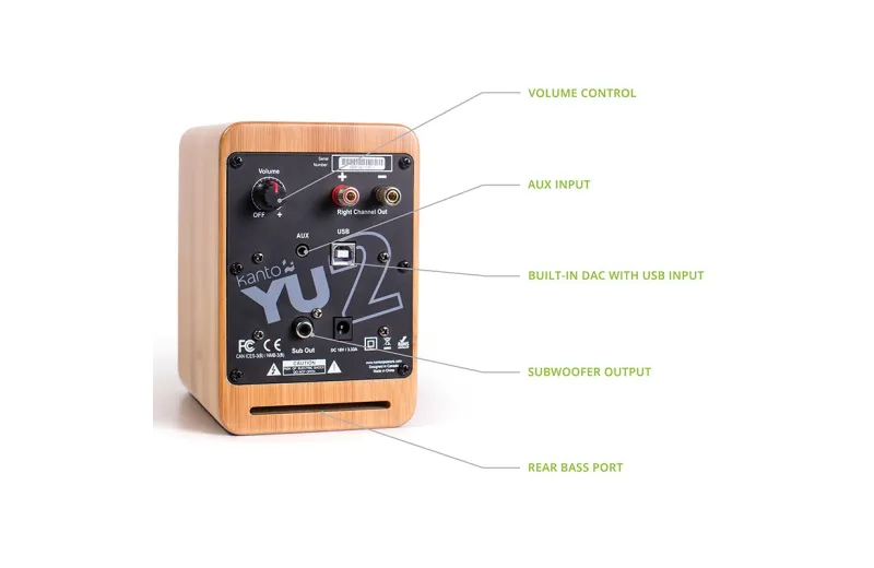Kanto Audio YU2BAMBOO-CG Monitor Speaker