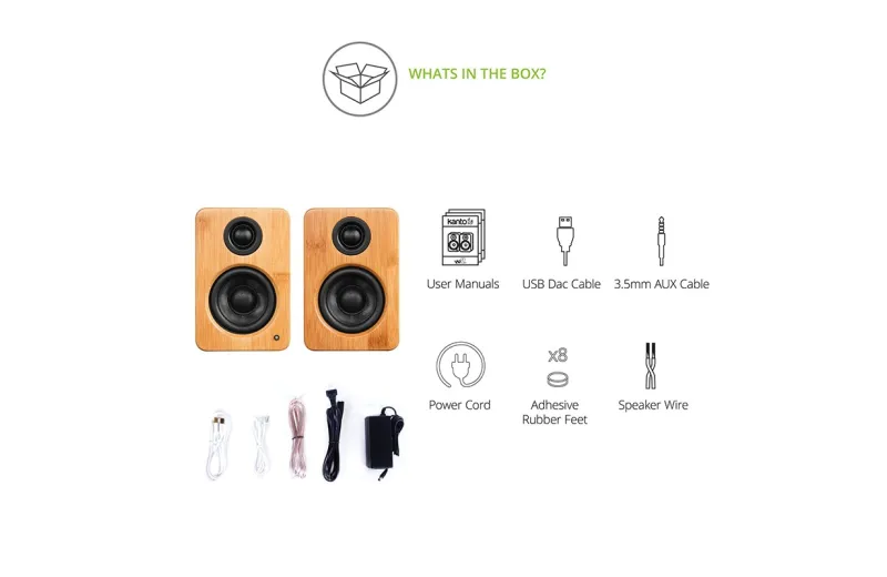 Kanto Audio YU2BAMBOO-CG Monitor Speaker
