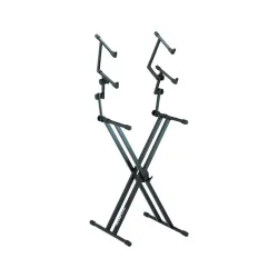 Quiklok Ql-623 Βάση Αρμονίου - Keyboard - Πλήκτρων Tριπλή Μαύρη