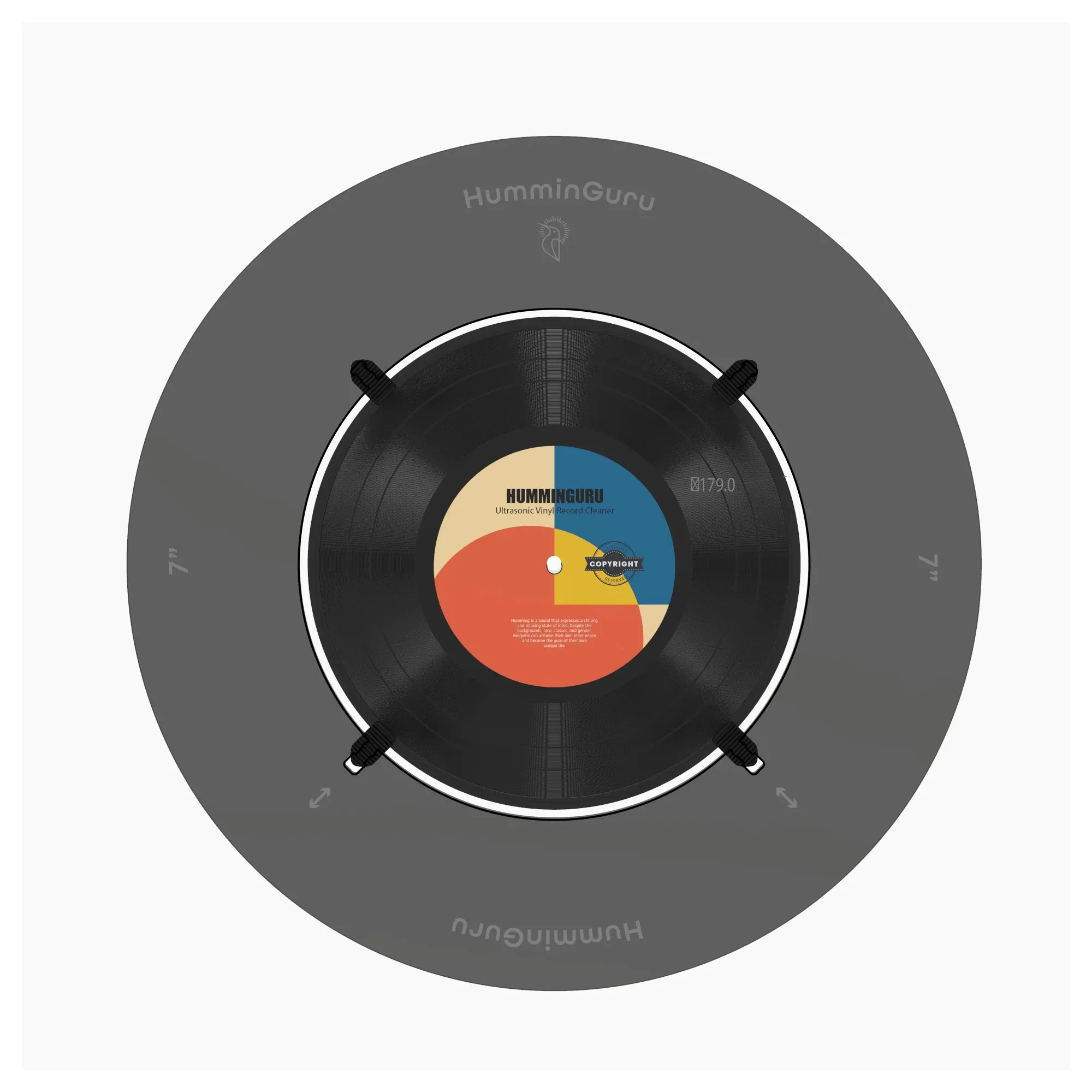 Humminguru 7-Inch Record Adapter