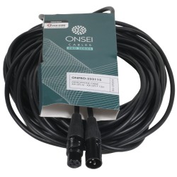 Onsei ONPRO-313115 Καλώδιο μικροφωνικό 3-pin XLR Αρσενικό σε 3-pin XLR Θηλυκό 15m με REAN connectors
