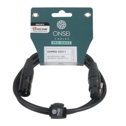 Onsei ONPRO-32311 Καλώδιο μικροφωνικό 3-pin XLR Αρσενικό σε 3-pin XLR Θηλυκό 1m με REAN connectors