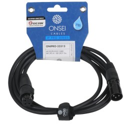 Onsei ONIPRO-32312 Microphone Cable 3-pin XLR Μale - 3-pin XLR Female 2m with REAN Connectors and IP65 Protection