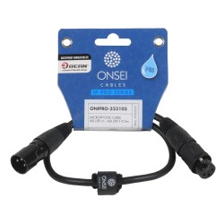 Onsei ONIPRO-323105 Microphone Cable 3-pin XLR Μale - 3-pin XLR Female 0.5m with REAN Connectors and IP65 Protection