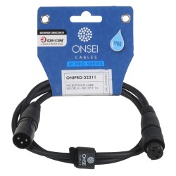 Onsei ONIPRO-32311 Microphone Cable 3-pin XLR Μale - 3-pin XLR Female 1m with REAN Connectors and IP65 Protection