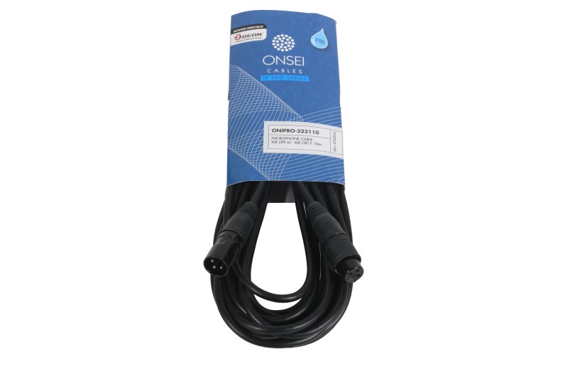 Onsei ONIPRO-323110 Καλώδιο μικροφωνικό 3-pin XLR Αρσενικό σε 3-pin XLR Θηλυκό 10m με REAN connectors και προστασία IP65