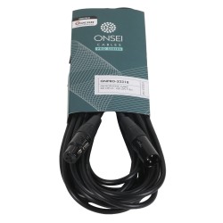 Onsei ONPRO-31318 Καλώδιο μικροφωνικό 3-pin XLR Αρσενικό σε 3-pin XLR Θηλυκό 8m με REAN connectors