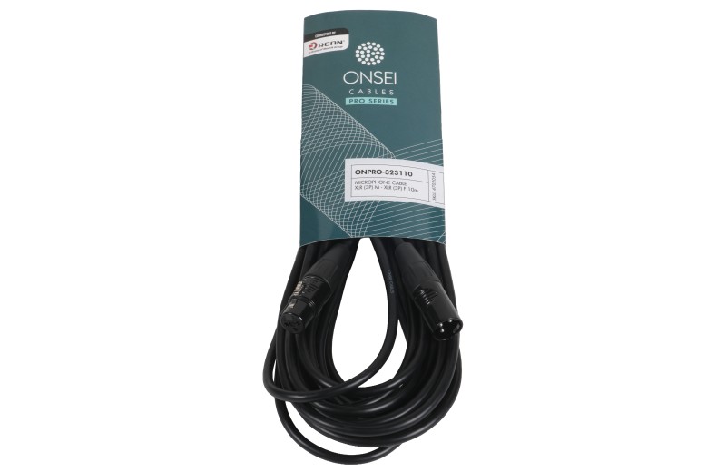 Onsei ONPRO-323110 Καλώδιο μικροφωνικό 3-pin XLR Αρσενικό σε 3-pin XLR Θηλυκό 10m με REAN connectors