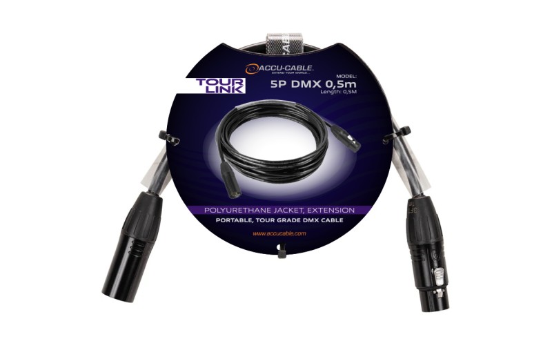 Accu-cable Tour Link 5P DMX 0.5m