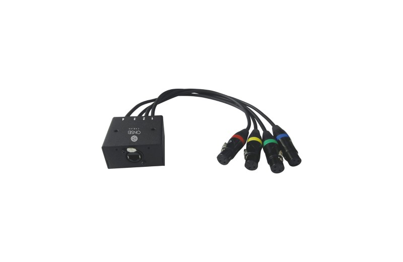 Onsei ON-DSS3P22 Καλώδιο DMX Θηλυκό RJ45 σε 4 Θηλυκά 3-pin XLR 1m