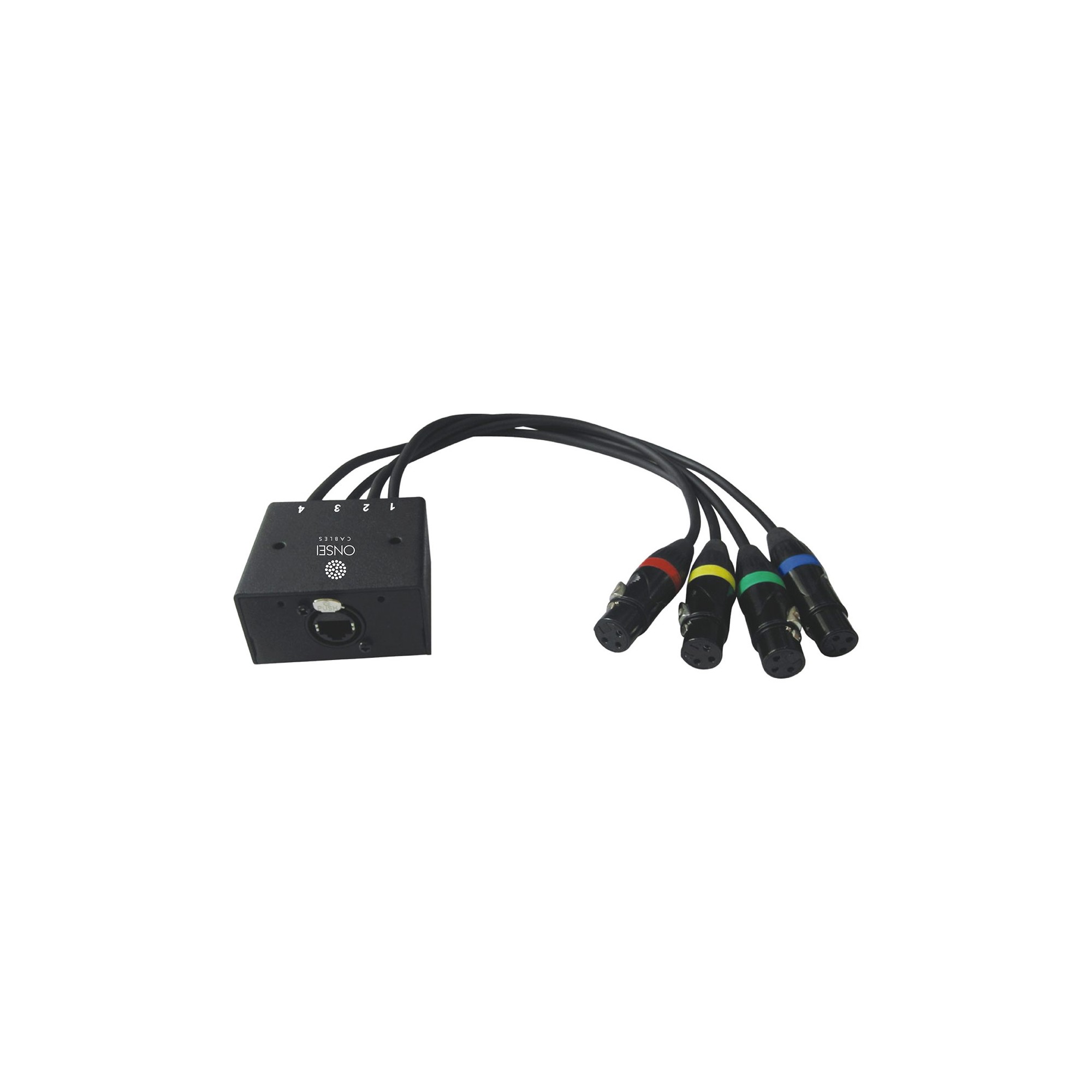 Onsei ON-DSS3P22 Καλώδιο DMX Θηλυκό RJ45 σε 4 Θηλυκά 3-pin XLR 1m