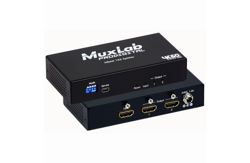 Muxlab HDMI 1x2 Splitter,4K60 500425