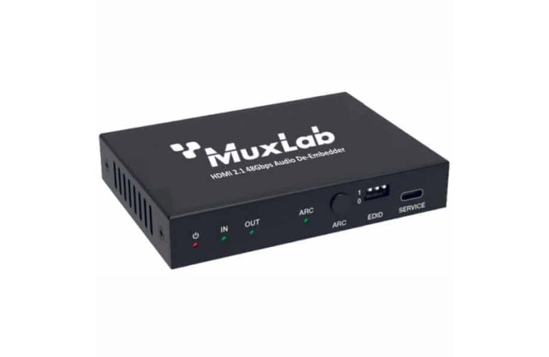 Muxlab HDMI 2.1 48Gbps Audio De-embedder 500514