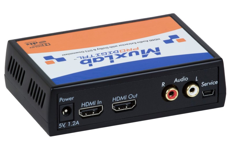 Muxlab HDMI Audio Extractor with Dolby & DTS Downmixer 500439