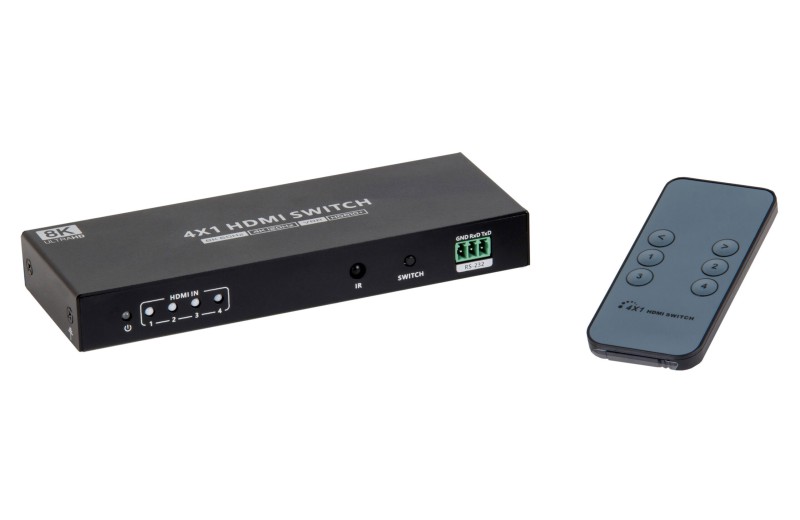 Muxlab HDMI 2.1 48Gbps 4x1 Switch Audio De-embedder 500513