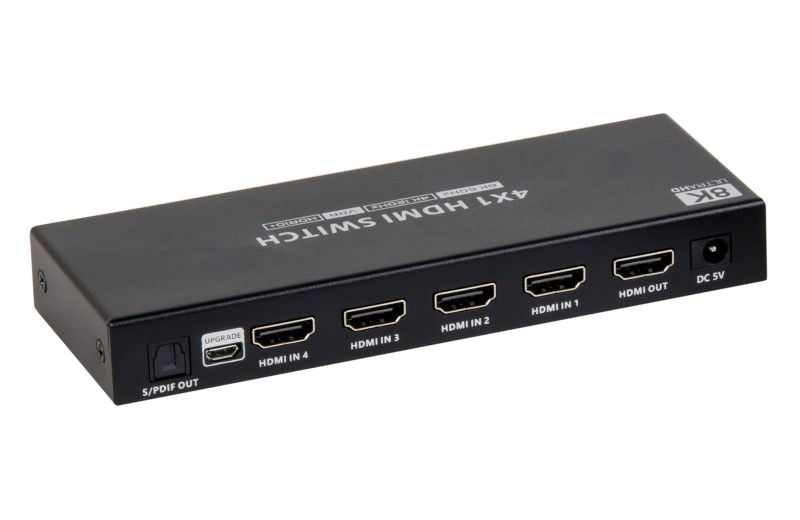 Muxlab HDMI 2.1 48Gbps 4x1 Switch Audio De-embedder 500513