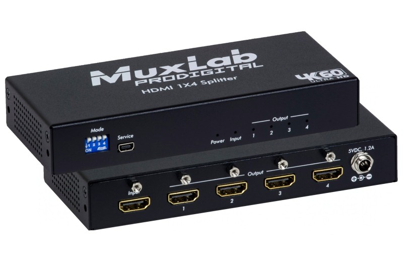 Muxlab HDMI 1x4 Splitter 4K60 500426