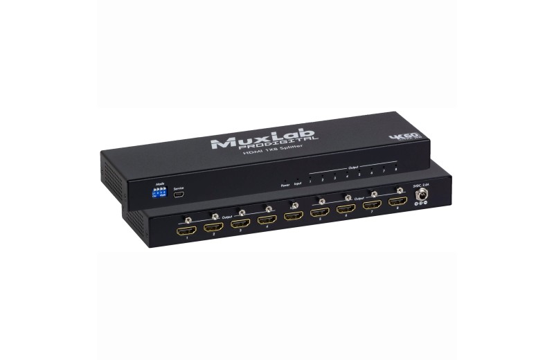 Muxlab HDMI 1x8 Splitter, 4K60 500427