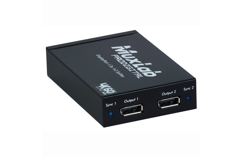 Muxlab DisplayPort 1.2a 1x2 Hub, MST 500506