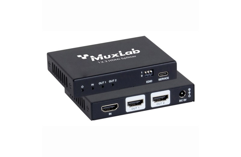 Muxlab HDMI 2.1 48Gbps 1x2 Splitter 500510