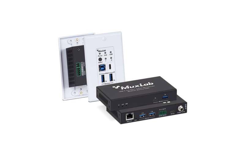 Muxlab USB-C 3.2 Gen1 4-Port WP Extender Kit, 100m 500535