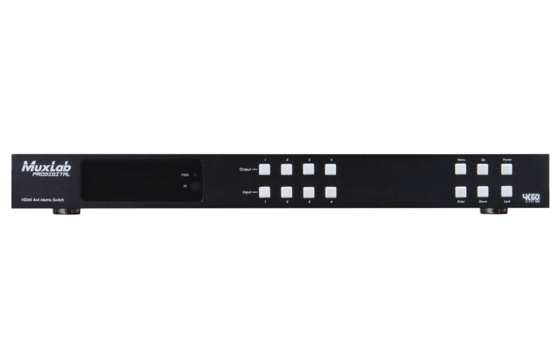Muxlab HDMI 4X4 Matrix SWX Kit, HDBT, PoC, 4K/60 500412-v2