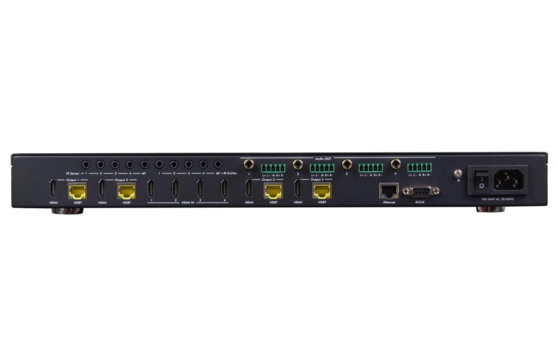 Muxlab HDMI 4X4 Matrix SWX Kit, HDBT, PoC, 4K/60 500412-v2