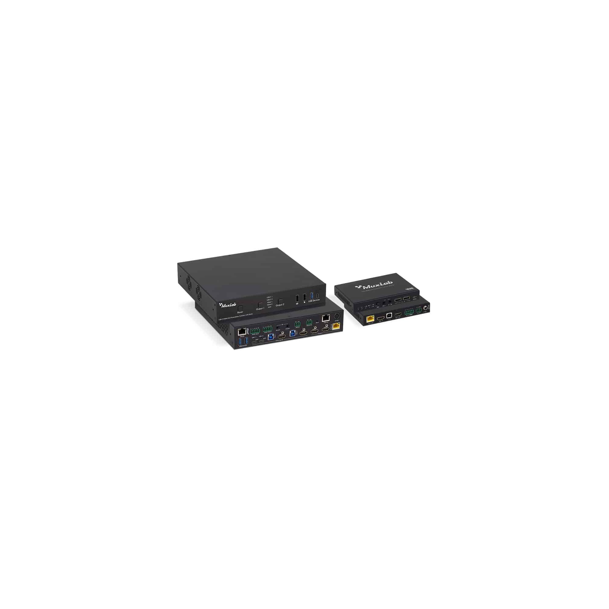 Muxlab USB-C / HDMI 4x2 Presentation Switcher With Dante