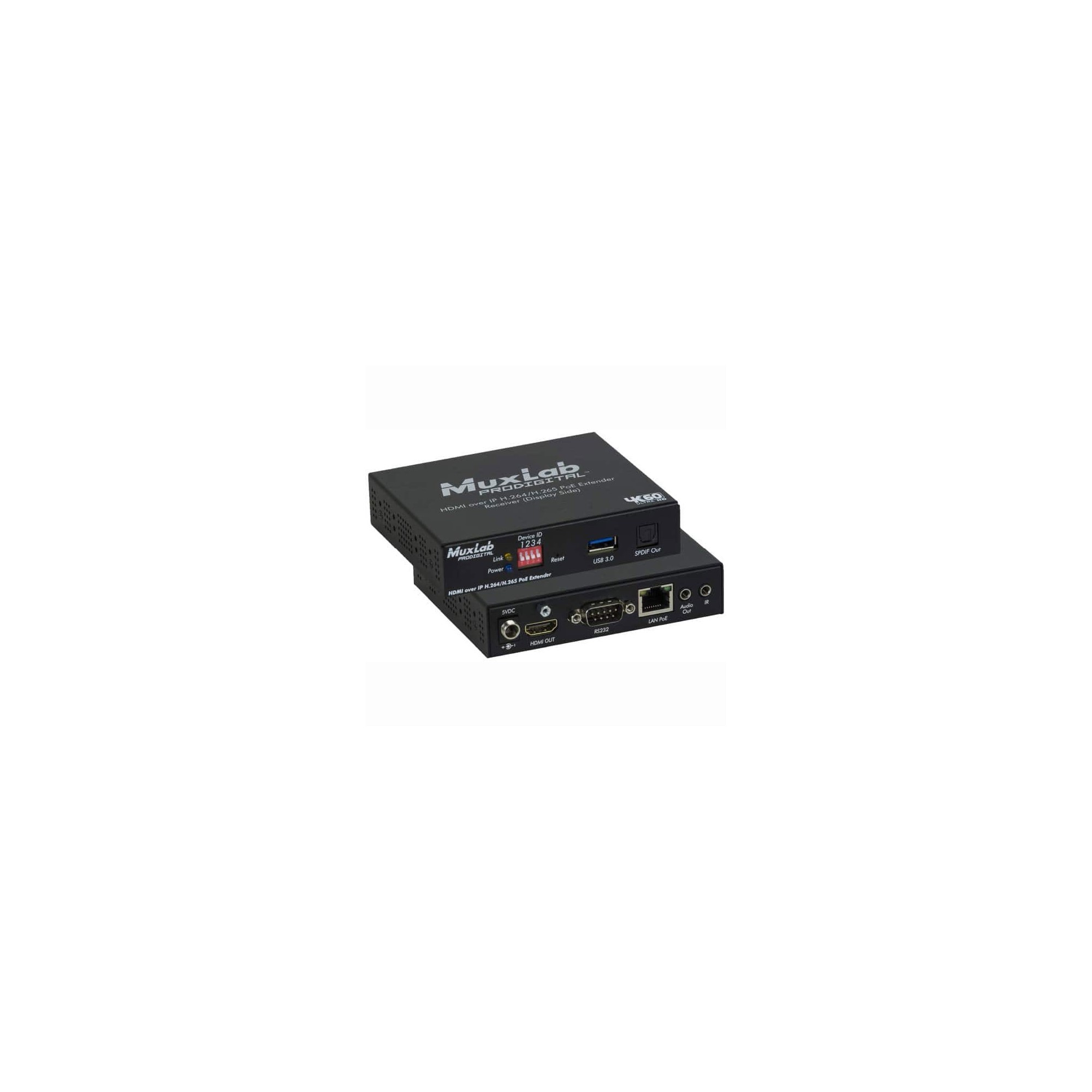 Muxlab HDMI over IP H264/H265 PoE Δέκτης, 4K60