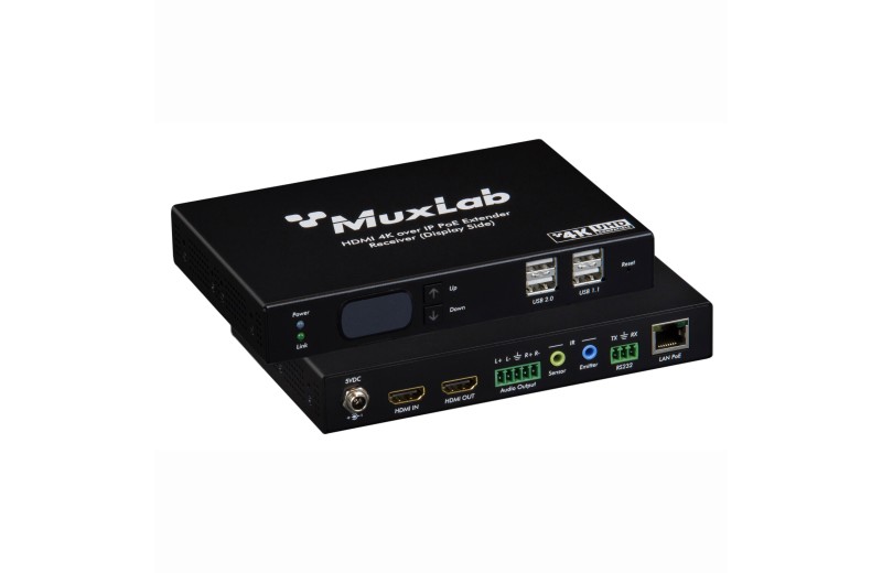 Muxlab KVM HDMI over IP PoE Δέκτης Deluxe,4K/30 500850-RX