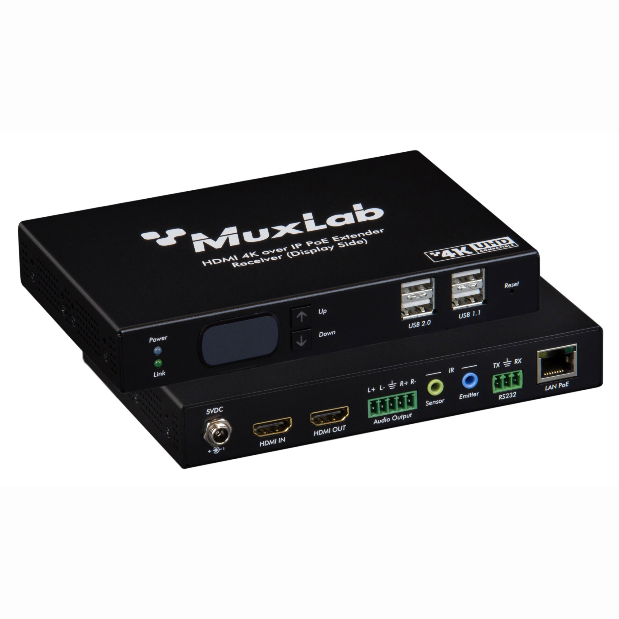Muxlab KVM HDMI over IP PoE Δέκτης Deluxe,4K/30