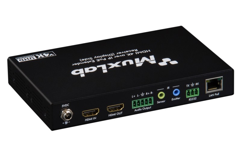 Muxlab KVM HDMI over IP PoE Δέκτης Deluxe,4K/30 500850-RX