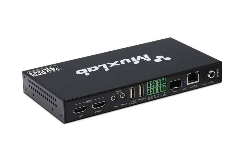 Muxlab HDMI over IP PoE Workstation Transceiver, 4K30 500862
