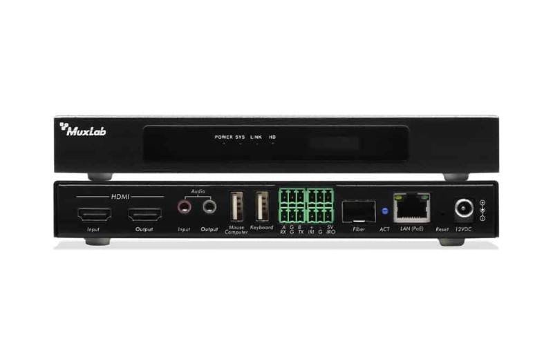 Muxlab HDMI over IP PoE Workstation Transceiver, 4K30 500862
