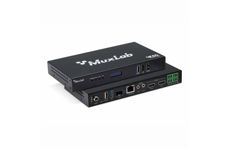 Muxlab HDMI Over IP PoE Workstation Transceiver, 4K60 500863