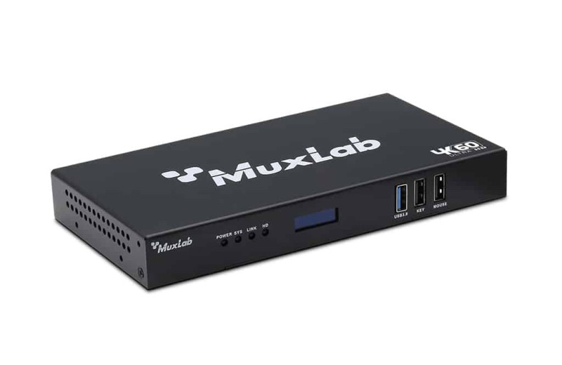 Muxlab HDMI Over IP PoE Workstation Transceiver, 4K60 500863