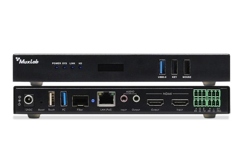 Muxlab HDMI Over IP PoE Workstation Transceiver, 4K60 500863