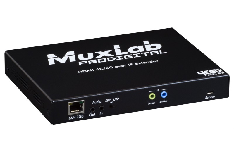 Muxlab HDMI 4K/60 KVM over IP Transceiver 10Gb,Fiber 500766-FIBER